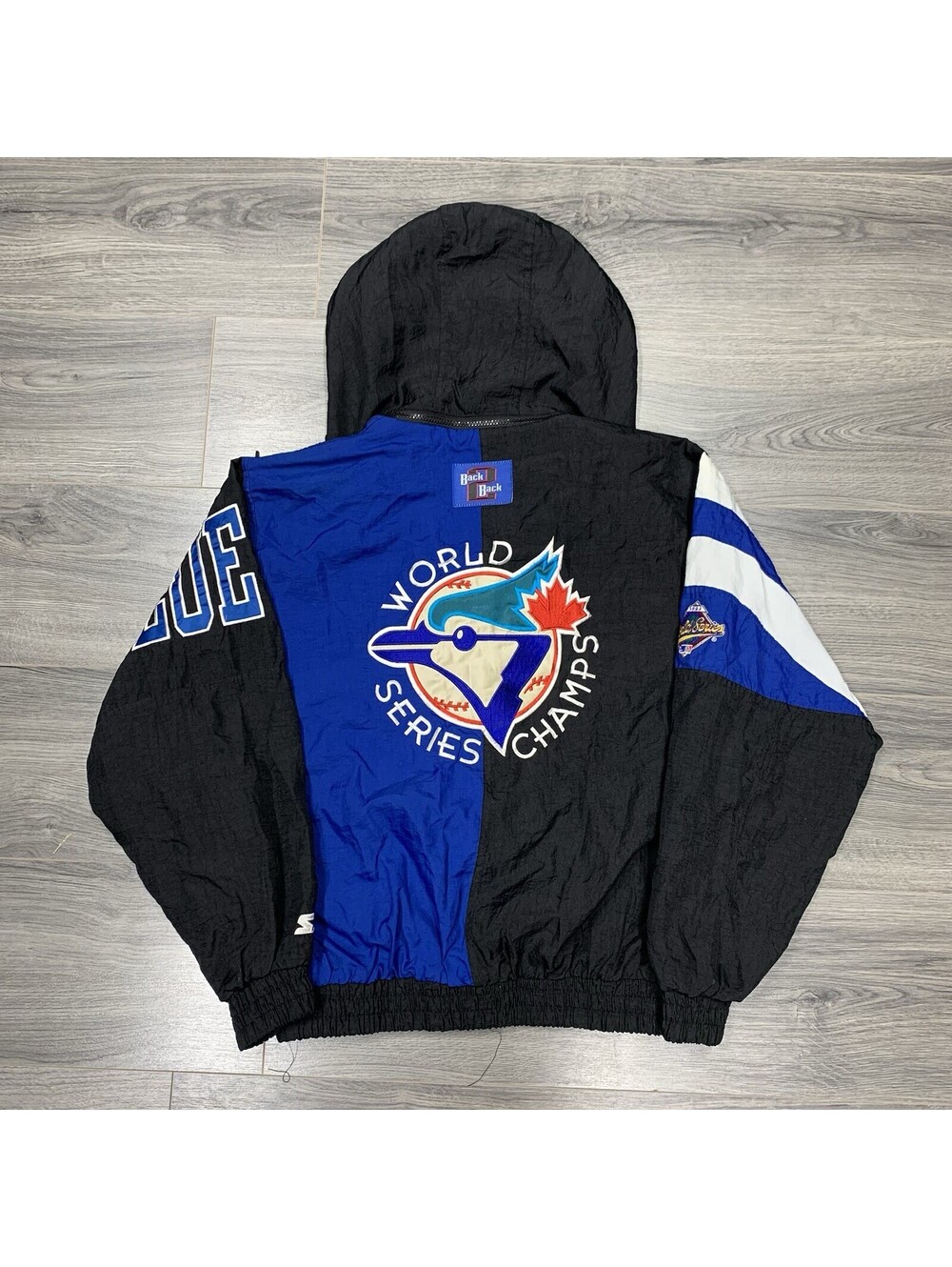Vintage Starter Toronto Blue Jays Jacket Small Rare Men’s Windbreaker Hooded